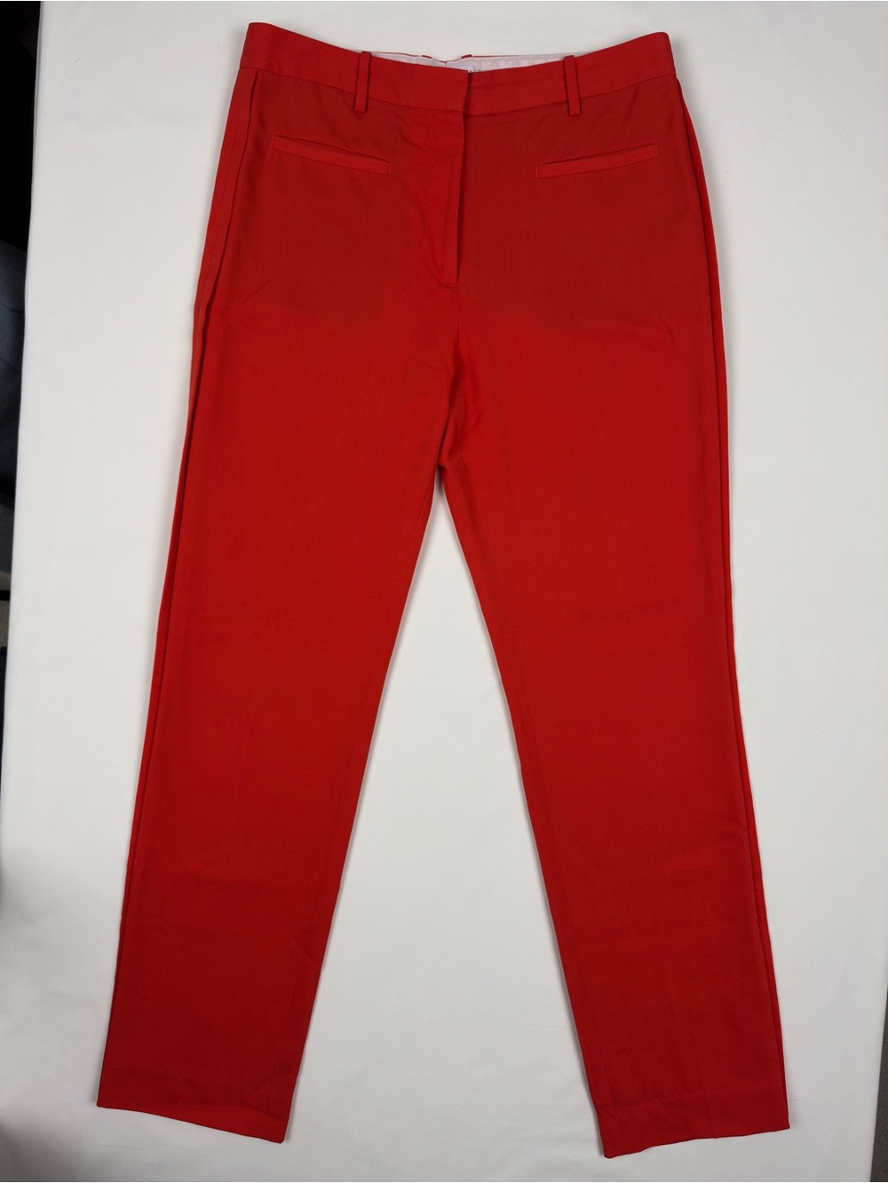 JW ANDERSON Straight-Leg Tailored Pants in Red